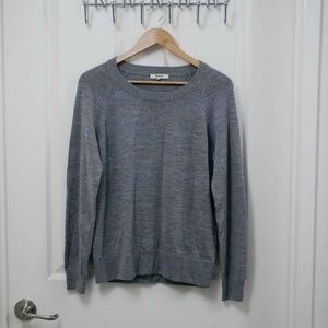Madewell 100% Merino Wool Grey Sweater Large